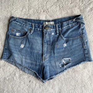 free people jean shorts
